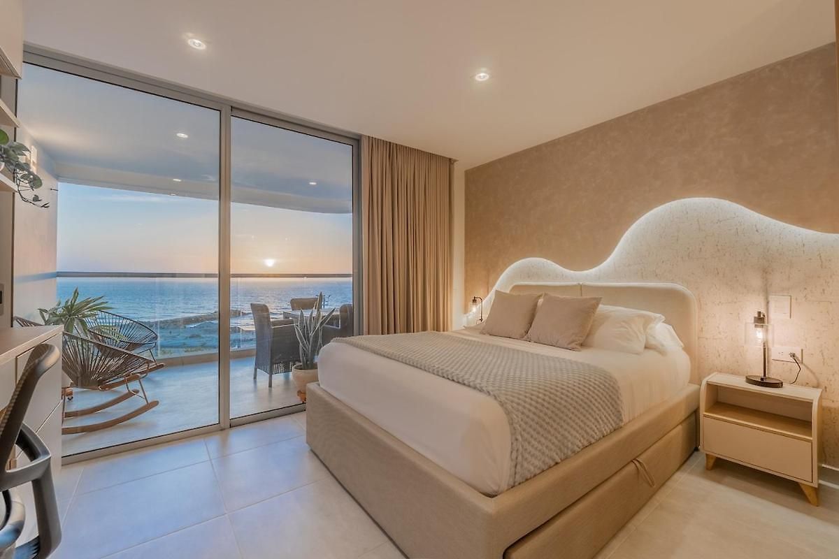 Elegant Sea View Loft Warm Design Airport 5 Min Apartamento Cartagena