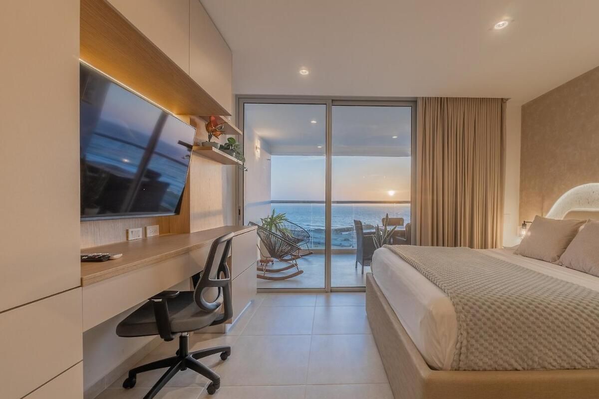 Elegant Sea View Loft Warm Design Airport 5 Min Apartamento Cartagena